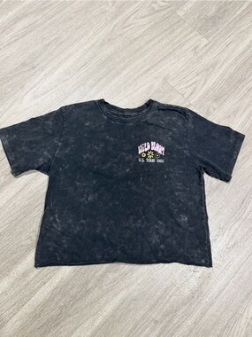 Fifth Sun Black Acid-Wash Kids T-Shirt with Pink & Yellow Graphic